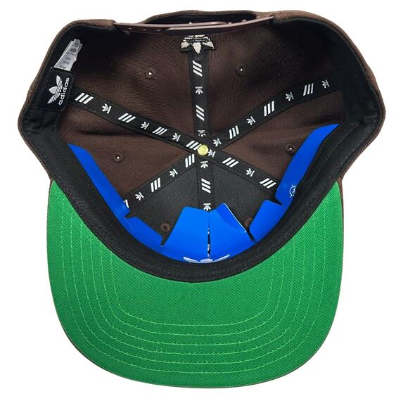 NWT Adidas Originals Trefoil Baseball Hat Chain Snapback Brown Men O/S - Picture 5 of 5